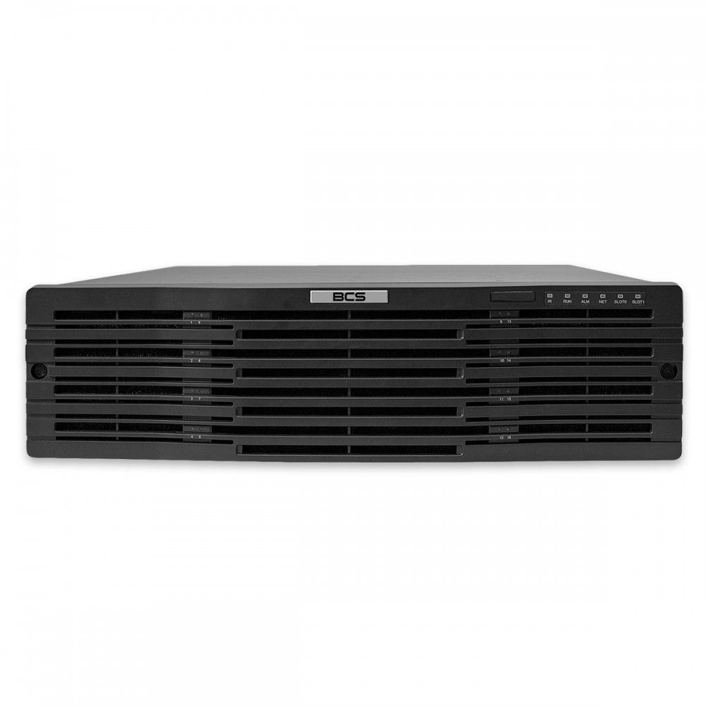 BCS BCS-P-NVR6416-4KR Recorder IP cu 64 de canale, cu RAID și suport pentru camere de 12MP