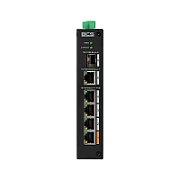 BCS BCS-L-SP0401G-1SFP(2) Switch PoE industrial cu 4 porturi pentru șină DIN 65W