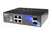 BCS BCS-B-ISP04G-2SFP Switch PoE Industrial cu 4 Porturi pentru Șină DIN 1Gbps cu 2xSFP