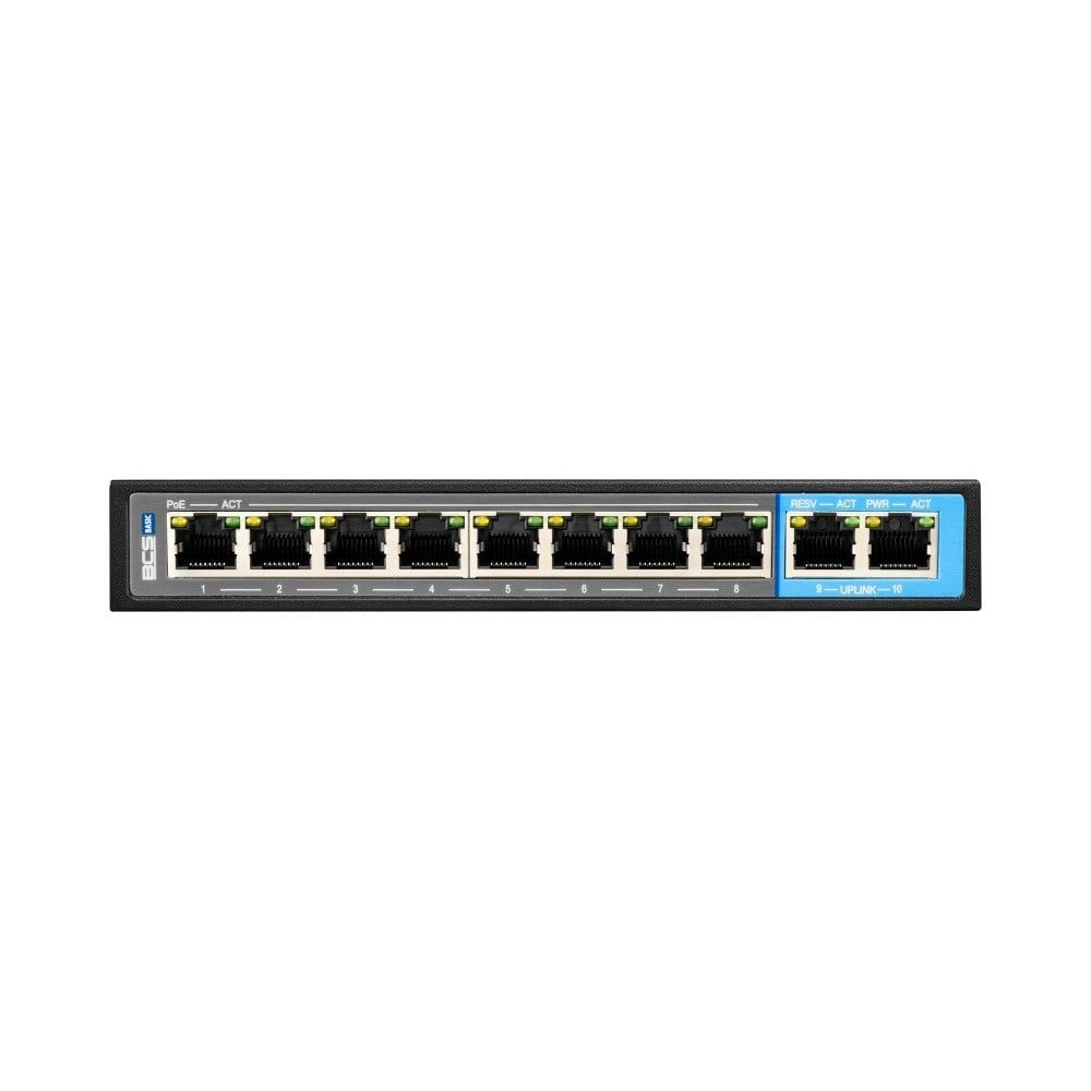 BCS BCS BCS-B-SP0802G Switch PoE 8-Porturi cu Tehnologie exPoE 100Mbps
