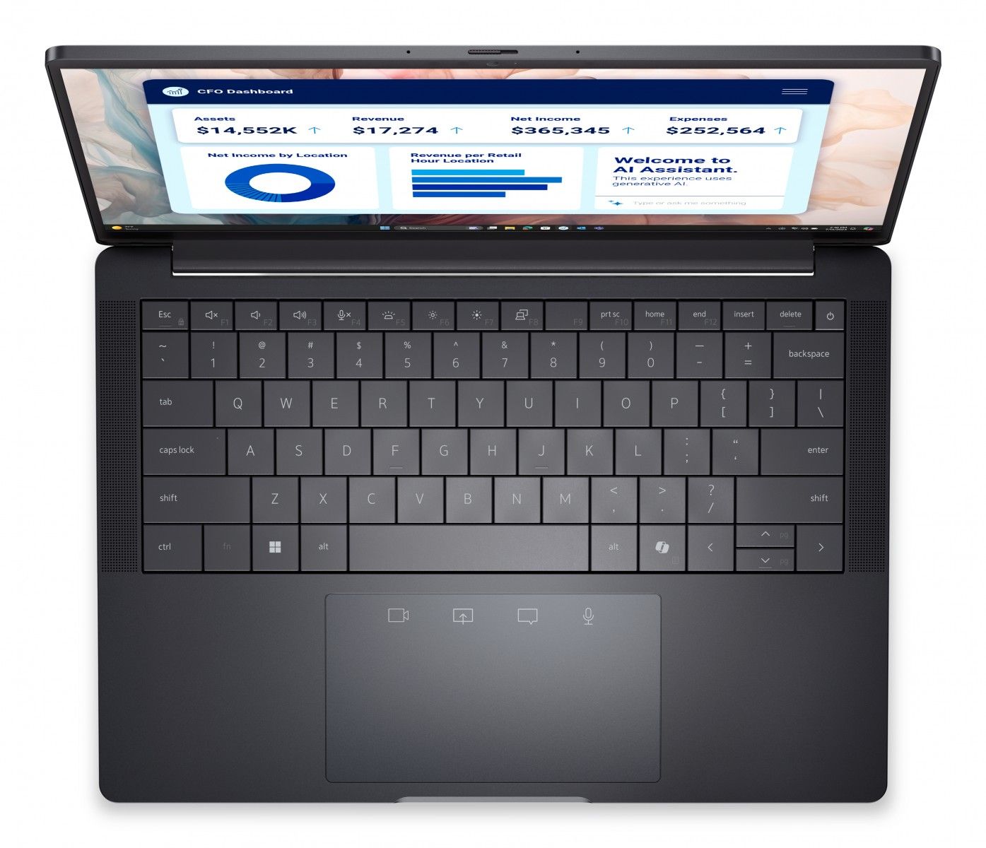 Laptop Dell Pro 13 Premium PA13250, 13.3 inch 2560 x 1600 Touchscreen, Intel 268V (8 C / 8 T, 2.2 GHz - 5.0 GHz, 12 MB cache), 32 GB LPDDR5X, 512 GB SSD, Intel Arc Graphics, Windows 11 Pro, Negru