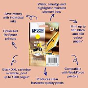 Epson Pen and crossword Singlepack Yellow 16XL DURABrite Ultra Ink
