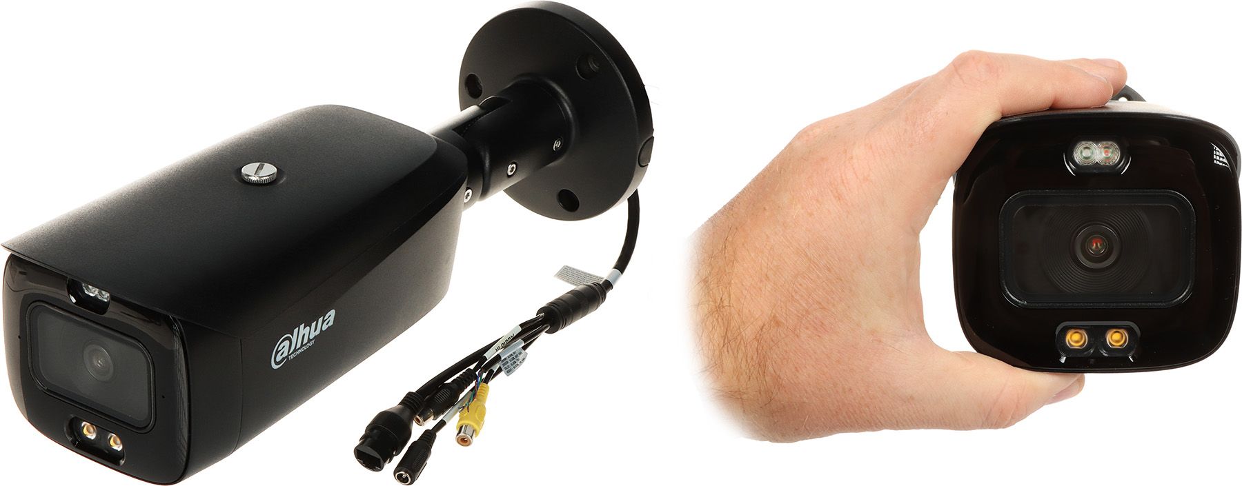 Dahua IPC-HFW3849T1-AS-PV-0280B-S5-BLACK Cameră de rețea cu obiectiv fix WizSense, 8MP, cu iluminare duală inteligentă, deterrent activ