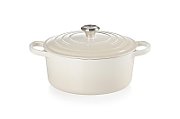 Le Creuset Signature Roaster round 22cm Meringue creme (21177227164430)