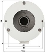 Dahua PFA731 Cutie de joncțiune pentru camera PTZ1C203UE-GN-W, albă, aluminiu
