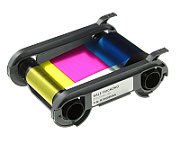 Evolis colour ribbon (half-panel, YMCKOKO)