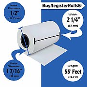 Receipt Rolls, Heipa, Thermal Paper, 112 mm, 92 mm, 25.4 mm, White