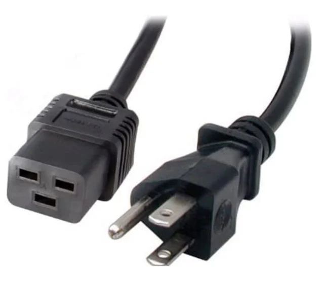 Zebra power cord, C19, UK