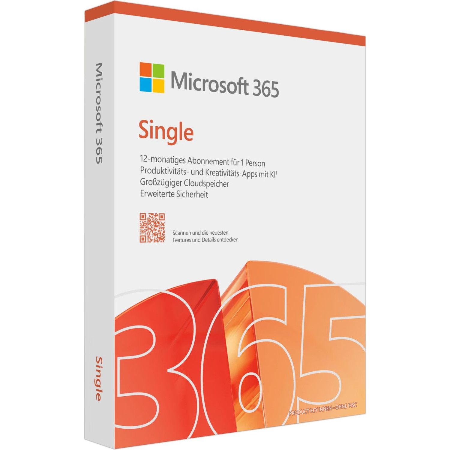 Microsoft 365 Personal [DE] 1Y Subscr. Medialess FY25H2 for Windows >10 / MacOS only