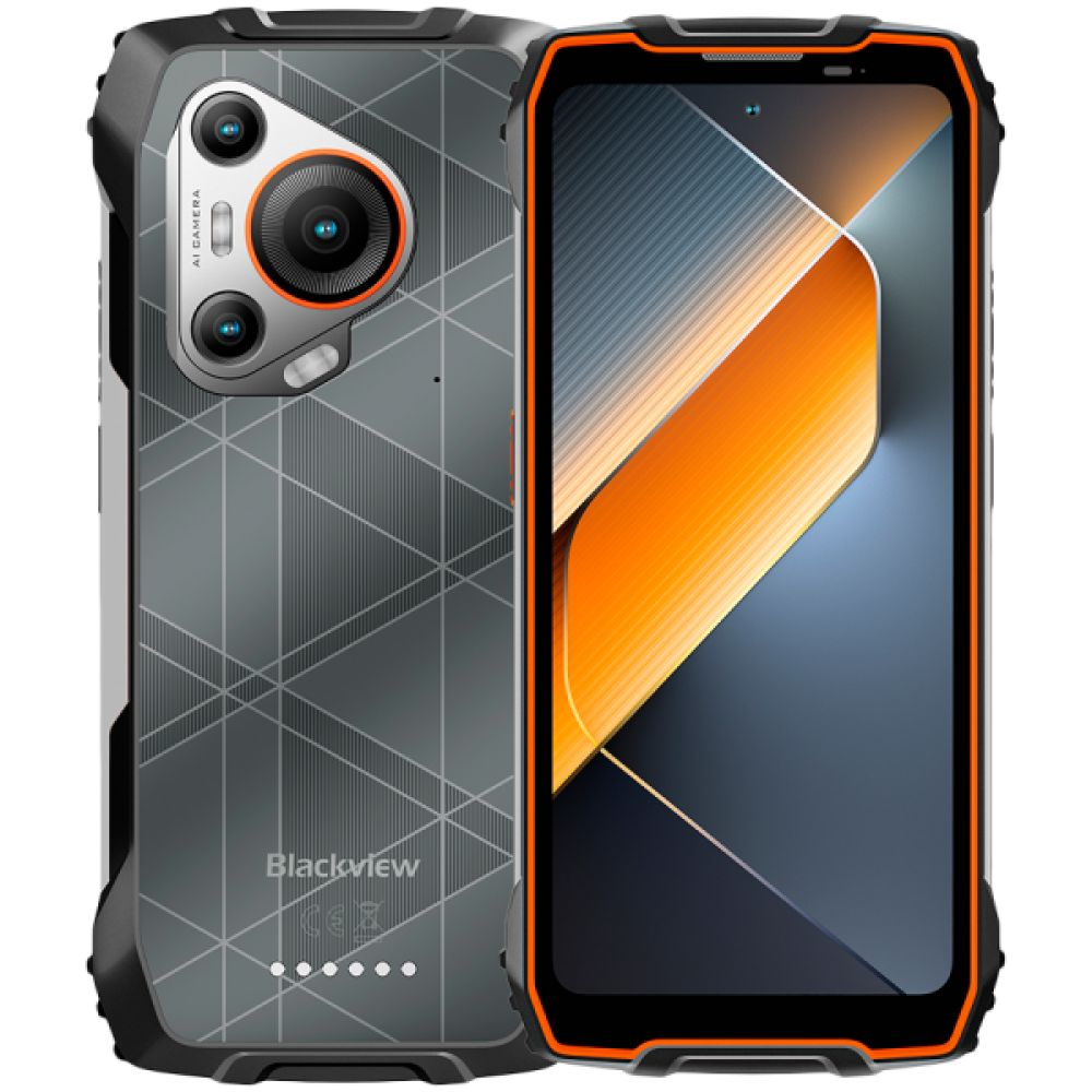 Blackview Rugged BL7000 Dual 5G 6.78  FHD+IPS 1080x2460 8Gb+256Gb MT6835V Octa-core 2.4GHz Camera Front 32MP Rear 50+20MP Night Vision NFC Glove Mode AI 7500mAh NO Carger Android 15 Orange