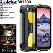 Blackview BV7300 LTE 6.67  HD+IPS 720x1604 90Hz Corning 5th MT6769V Octa-core 2.0GHz 6+256GB CAM Front 32MP Rear 50+20MP Night vision  IP68/IP69K/MIL-STD-810H NFC 15000mAh NO Charger Dual Camping lights Yellow