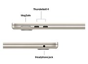 Laptop Apple MacBook Air MC6A4RO/A, 13.6 inch 2560 x 1664, Apple M4 (10 C), 24 GB RAM, 512 GB SSD, Apple 10-core GPU, Mac OS, Starlight