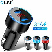 Alimentator Smartphone auto Aukey, CC-A3, 30W, fast charge, alimentare bricheta, 1 x USB-C, 1 x USB-A, negru,  LLTSN1017990  (timbru verde 0.18 lei) - 608119202393