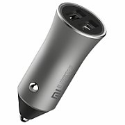 Alimentator Smartphone auto Aukey, CC-A3, 30W, fast charge, alimentare bricheta, 1 x USB-C, 1 x USB-A, negru,  LLTSN1017990  (timbru verde 0.18 lei) - 608119202393