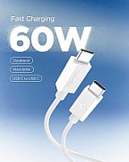 Cablu alimentare si date Aukey, USB Type-C (T) la USB Type-C (T), 1.8m, 480 Mbps, 100W, silicon, negru,  LLTSN1040023  (timbru verde 0.08 lei) -689323785278