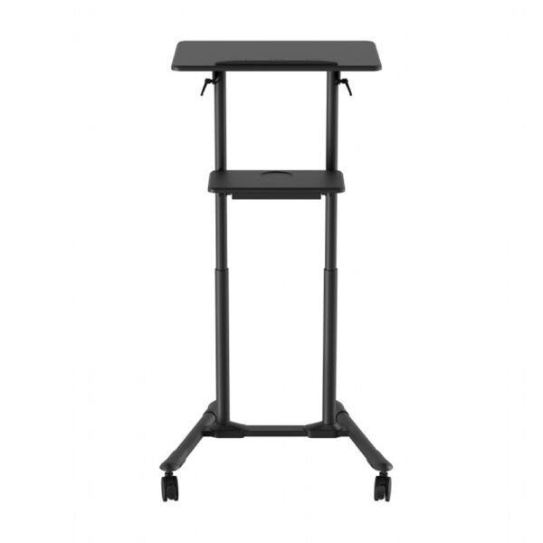 BIROU GEMBIRD, pt 1 TV/monitor, max 20 kg, raft max 10 kG 400x215mm, inclinare -30 gr, birou 600x400mm, 690x530x(1110-1345)mm, black,  TVS-DESK-01-BK 