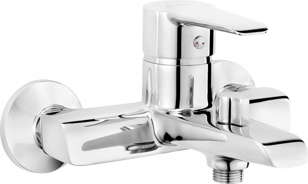 Wall-mounted bathtub mixer