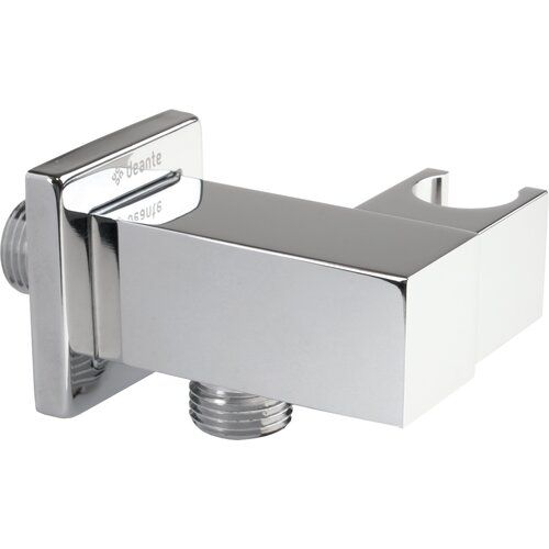 Square angled connector with handset holder