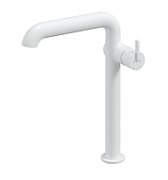 Tall washbasin mixer with rectangular spout