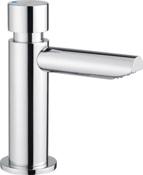 Timed washbasin mixer