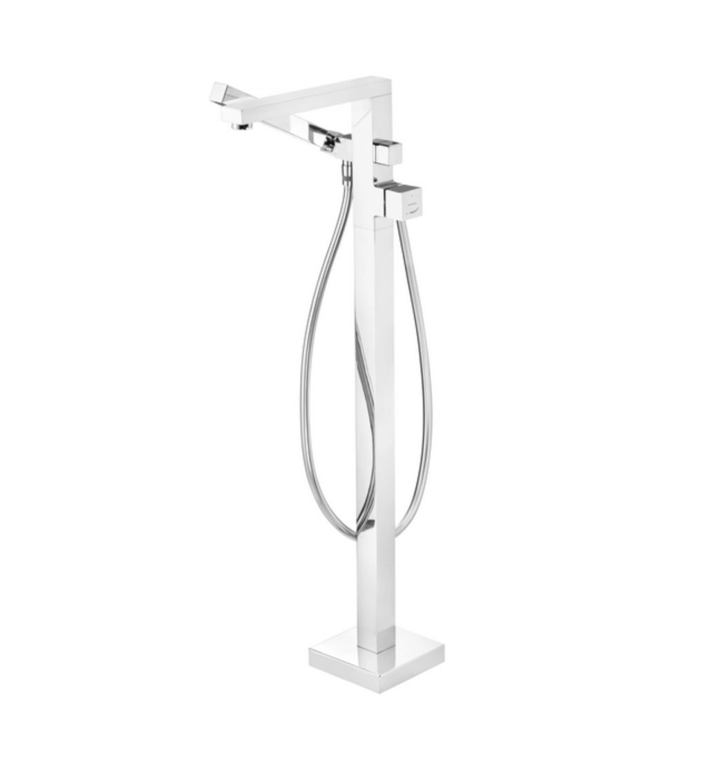 Freestanding bathtub mixer with shower set