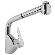 Kitchen faucet with pull-out spout - 2 types of spray