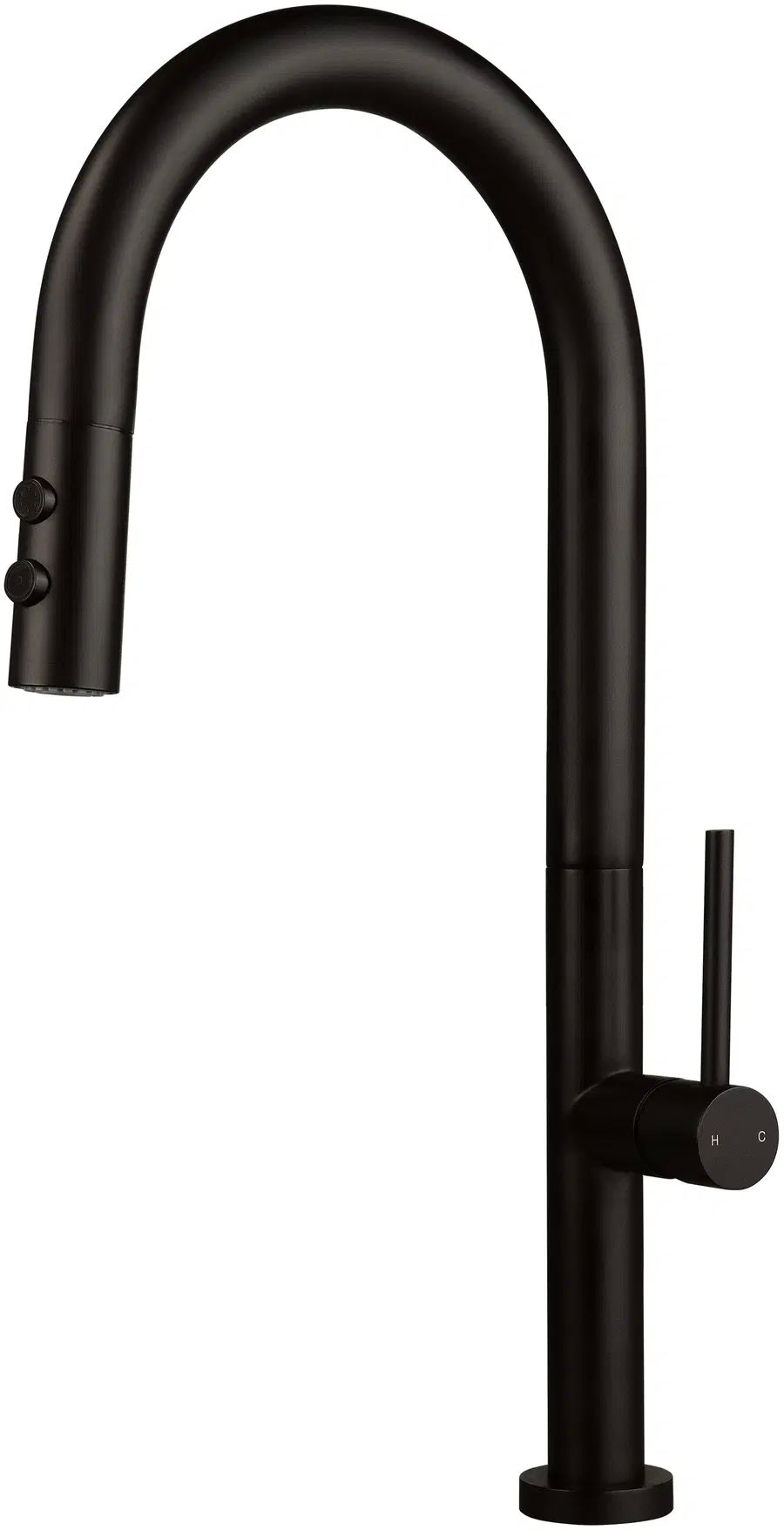 Kitchen faucet with pull-out spout - 2 types of spray