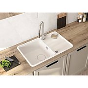 KITCHEN MIXER WITH PULL-OUT SPRAY DEANTE TWO FLOWS  BRUSHED STEEL LIMA