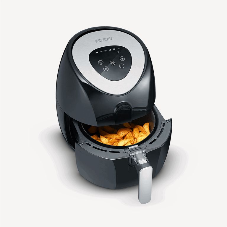 Severin 2430 Single 3.2 L Stand-alone 1500 W Hot air fryer Black  Stainless steel