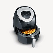 Severin 2430 Single 3.2 L Stand-alone 1500 W Hot air fryer Black  Stainless steel