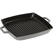 STAUB Square cast iron grill pan with two handles 33 cm  graphite