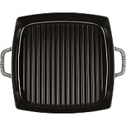 STAUB Square cast iron grill pan with two handles 33 cm  graphite