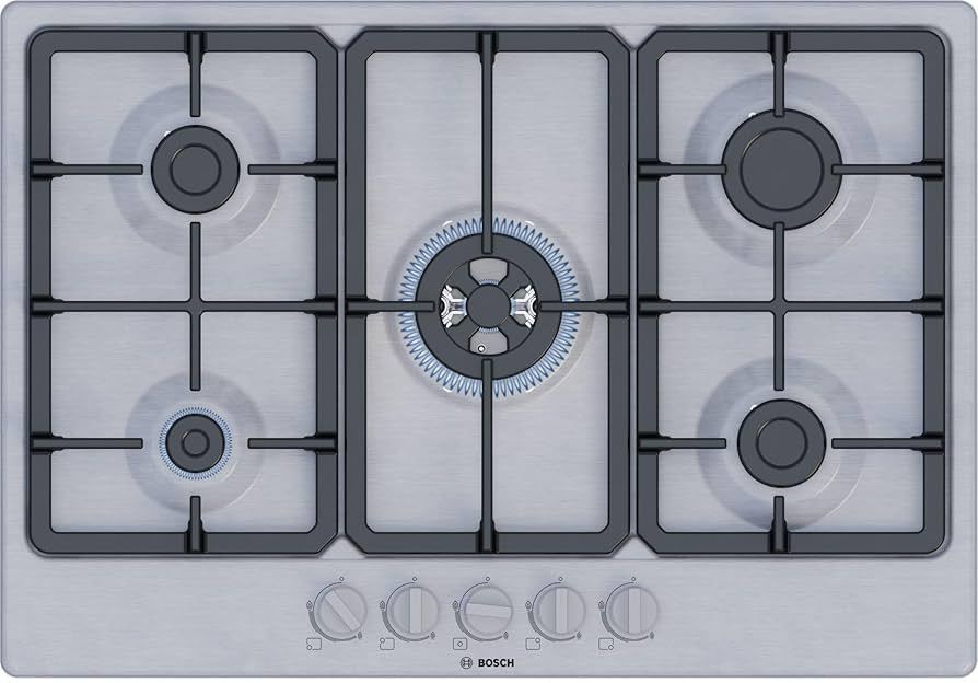 Bosch Serie 4 PGQ7B5K90 hob Stainless steel Built-in 75 cm Gas 5 zone(s)