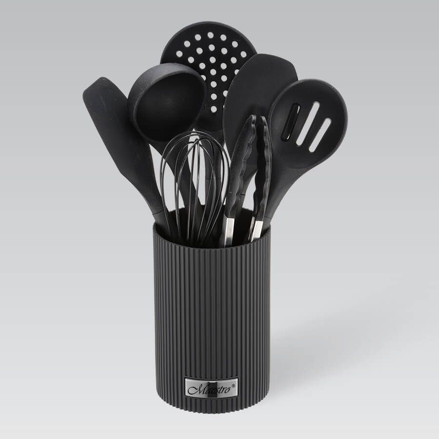 Kitchen utensils MAESTRO MR-1542-BLACK 8 elements Black