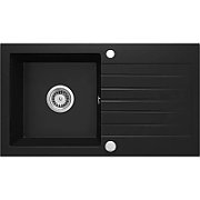 1-BOWL GRANITE SINK WITH DRAINER DEANTE BLACK ZORBA