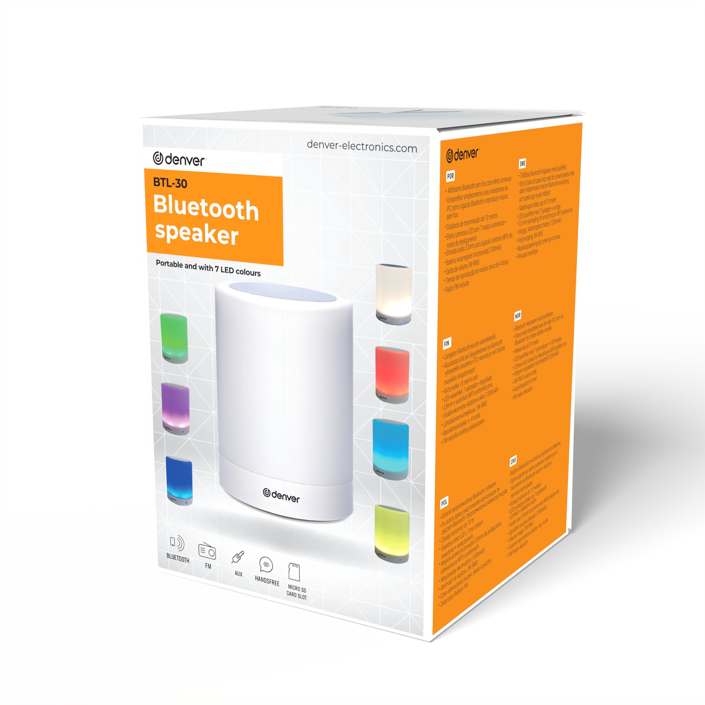 Denver BTL-30 MK2 White 3 W