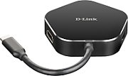 D-Link DUB-M420 laptop dock/port replicator Wired Thunderbolt 3 Aluminium  Black