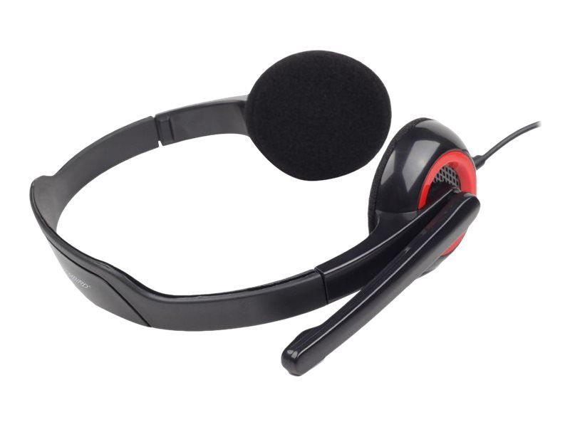 GEMBIRD MHS-002 microphone stereo headphones MHS-002 black color_1