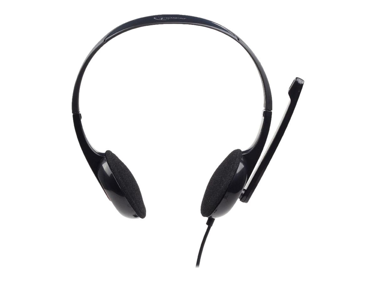 GEMBIRD MHS-002 microphone stereo headphones MHS-002 black color_3