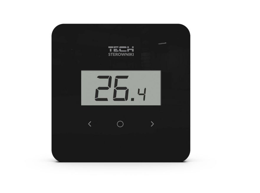 Wireless room thermostat black R-8B PLUS