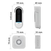 Wireless video doorbell OMAJIN OVD-01-EU White  Black