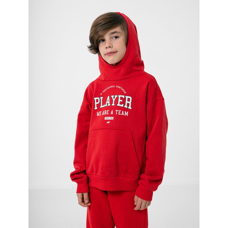 Boys' sweatshirt 4F red HJZ22 JBLM006 62S 158cm