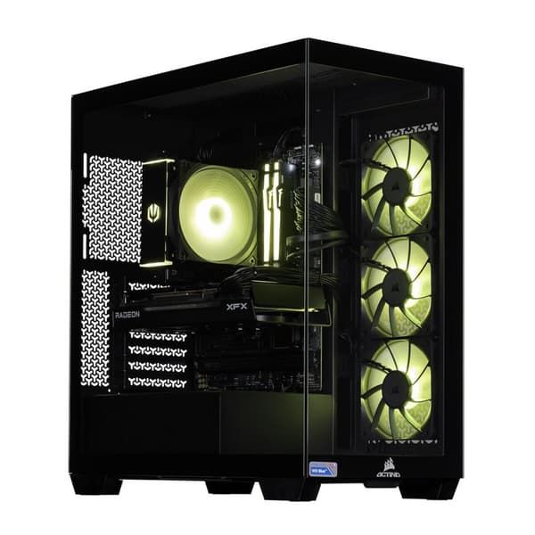 Desktop PC Actina Midi Tower, AMD 8700F (8 C / 16 T, 4.1 GHz - 5 GHz), 32 GB RAM, 1 TB SSD, AMD RX 7700 XT 12 GB, Fara sistem de operare