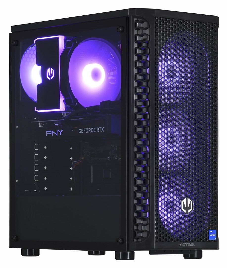 Desktop PC Actina Midi Tower, AMD 3600 (6 C / 12 T, 3.6 GHz - 4.2 GHz), 16 GB RAM, 1 TB SSD, AMD Radeon RX 6600 8 GB, Fara sistem de operare