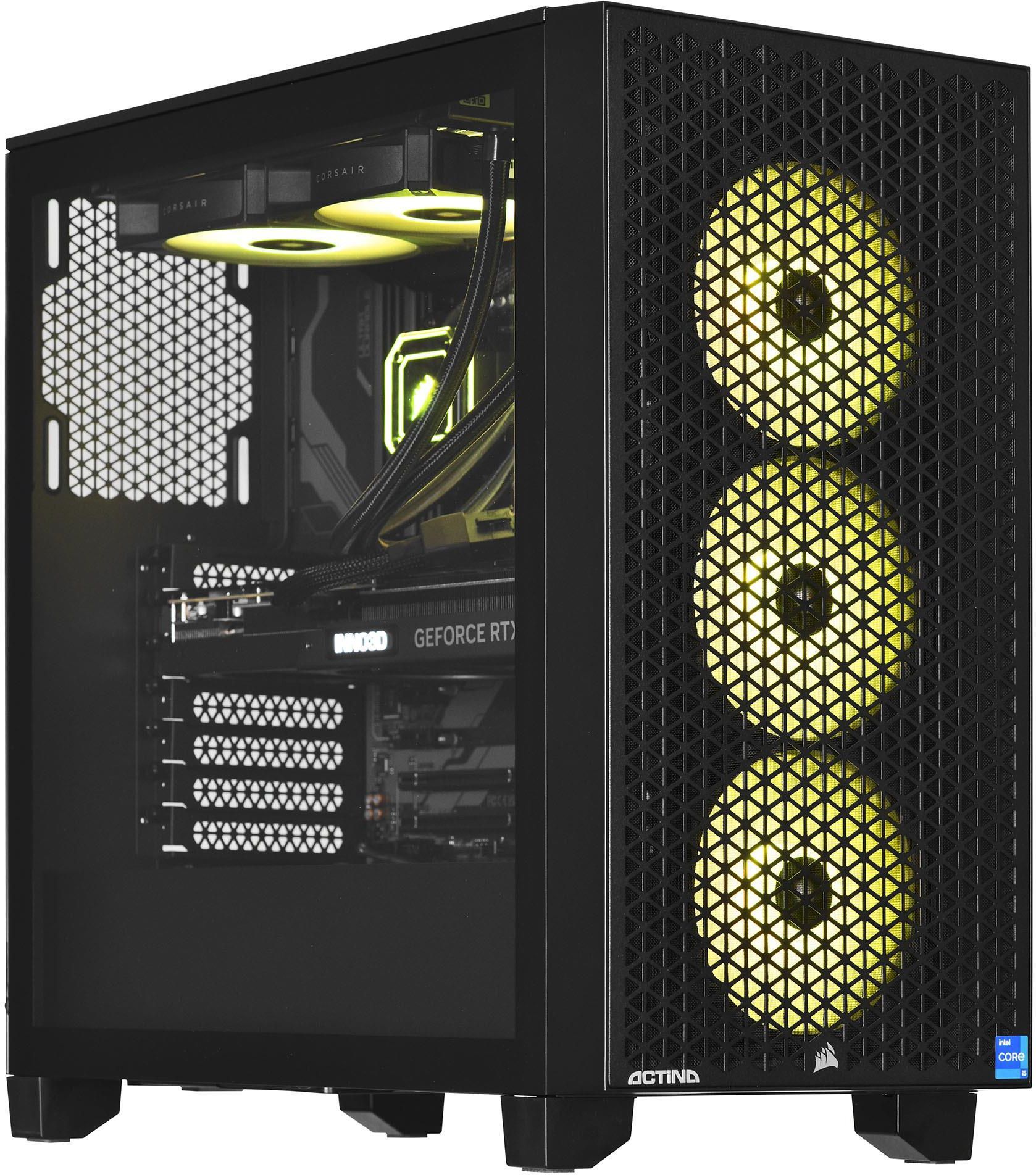 Desktop PC Actina Midi Tower, IPS 13600KF (14 C / 20 T, 2.6 GHz - 5.1 GHz), 32 GB RAM, 2 TB SSD, NVIDIA GeForce RTX 4070 Ti 12 GB, Fara sistem de operare