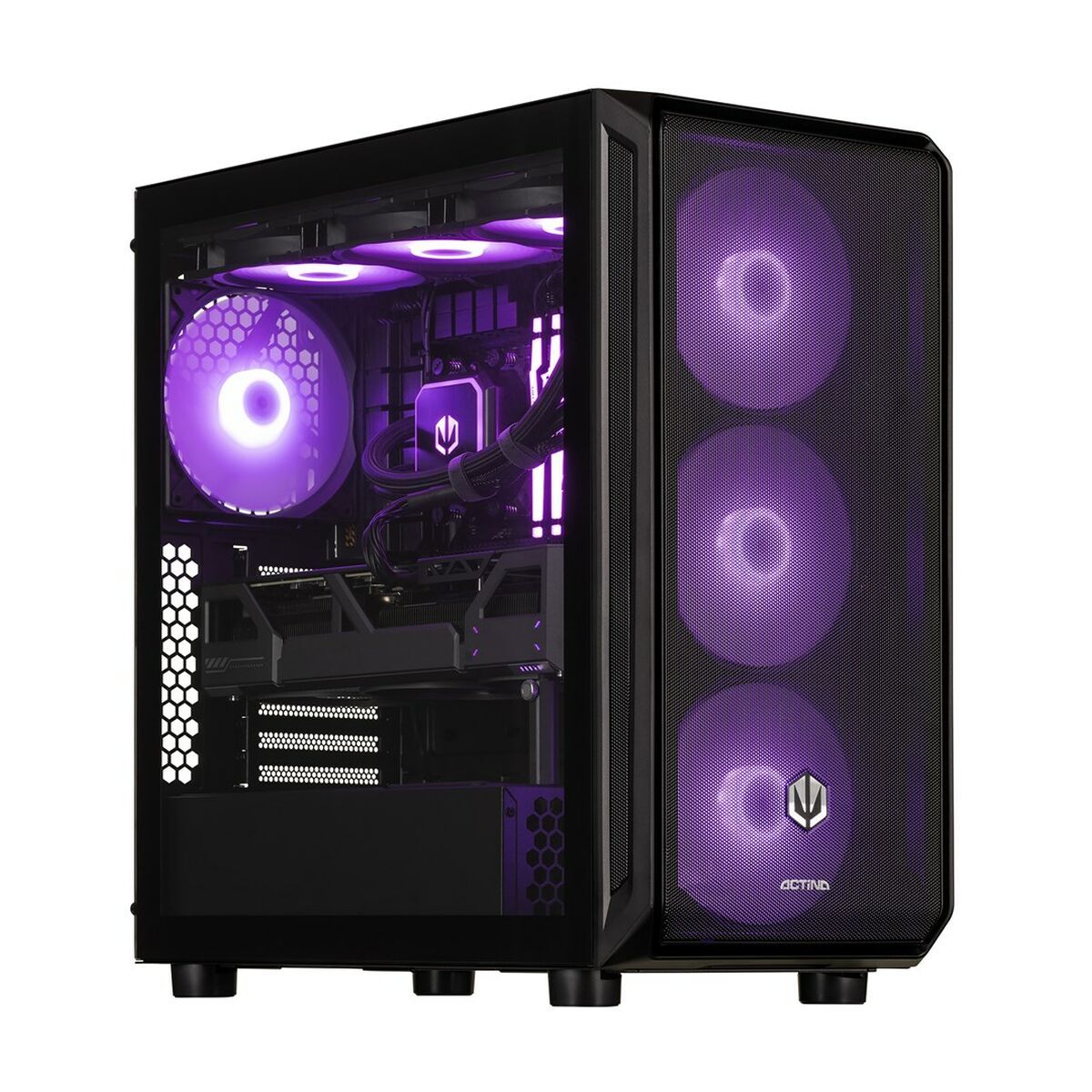 Desktop PC Actina Midi Tower, AMD 9900X (12 C / 24 T, 4.4 GHz - 5.6 GHz), 32 GB RAM, 2 TB SSD, AMD RX 7900 GRE 16 GB, Fara sistem de operare