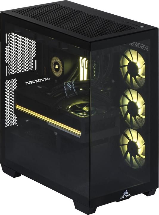 Desktop PC Actina Midi Tower, AMD Ryzen 7 7800X3D (8 C / 16 T, 5.0 GHz), 32 GB RAM, 2 TB SSD, AMD RX 9070 XT 16 GB, Fara sistem de operare