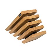 Magnetic block for 10 knives made of Artelegno walnut wood