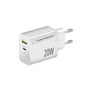 Esperanza EZC105W mains charger 20W White