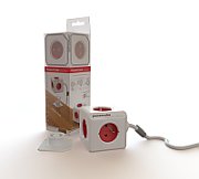 Allocacoc 2304/FREXPC power extension 3 m 5 AC outlet(s) Indoor Red  White